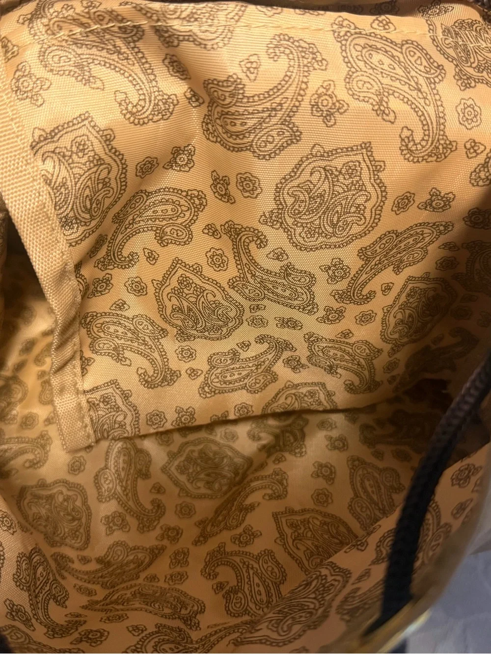 Drawstring Backpack Beige/Brown - Picture 5 of 5